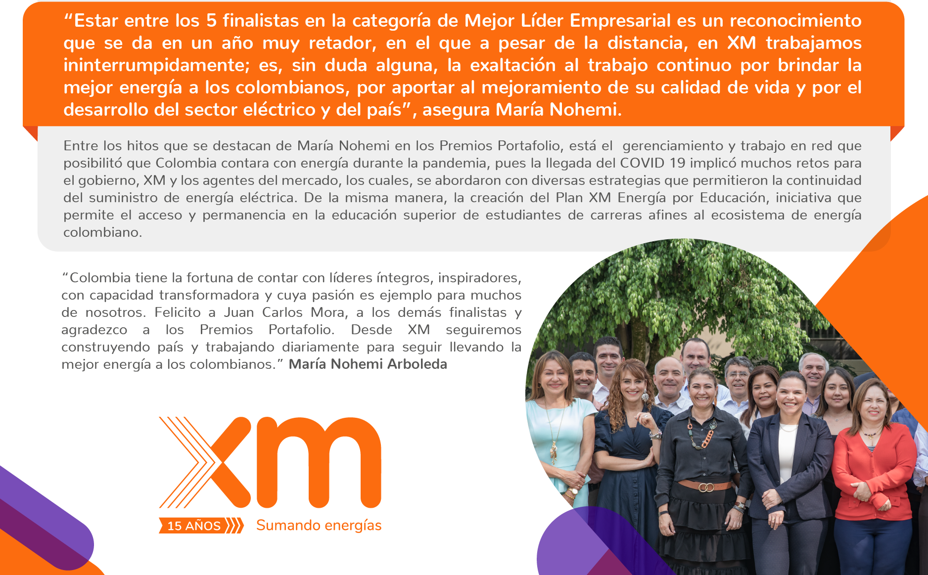 5 finalistas en la categoría de mejor líder empresarial